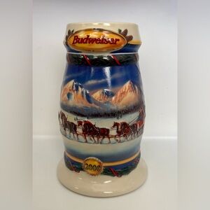 2000 Budweiser Holiday Beer Stein “Holiday In The Mountains"